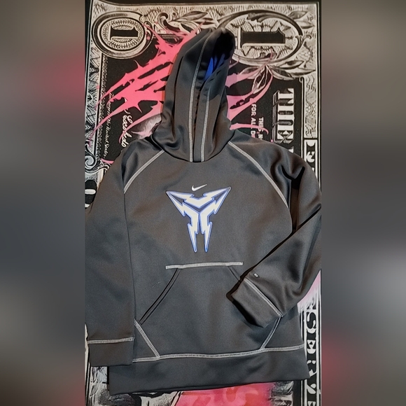 Nike Kobe Bryant Hoodie Size Boys sm. 8 Dri Fit Bl gr blu,Hooded Sweatshirt Rare - Picture 2 of 3